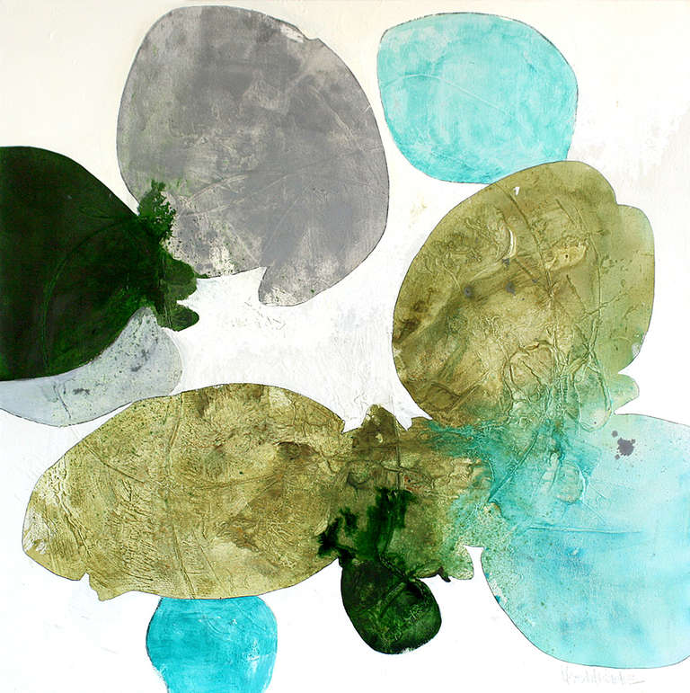 Meredith Pardue Abstract Painting - Aqua Stella