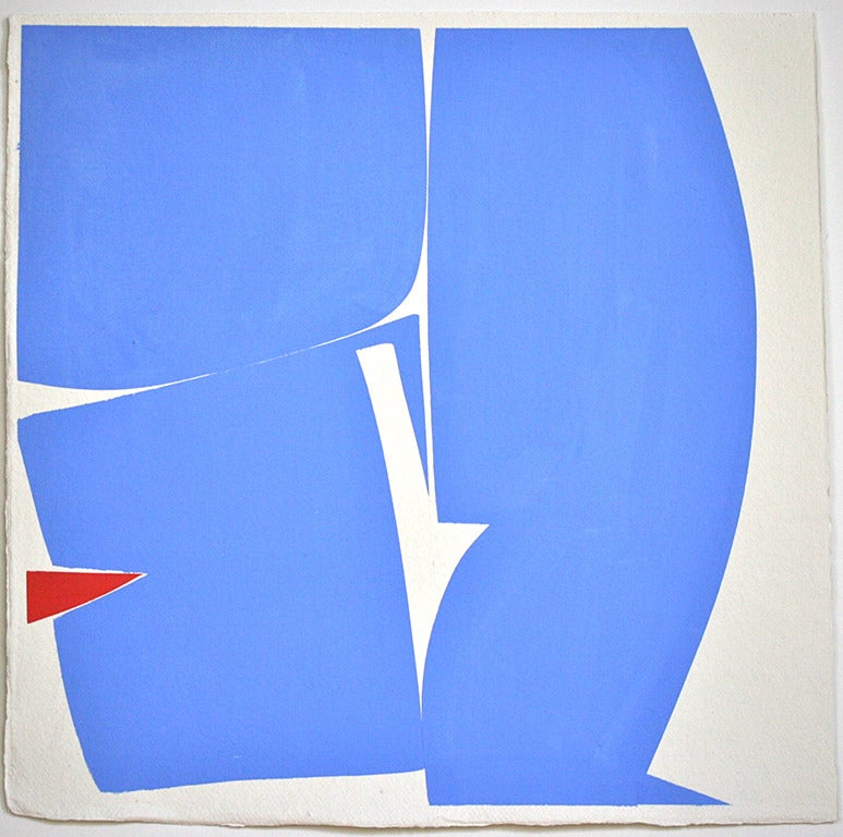 Joanne Freeman Abstract Painting - Covers 18-Smelt Blue (A)