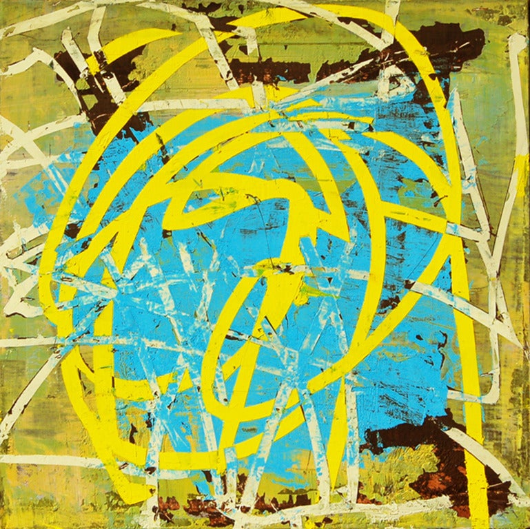 Mary Didoardo Abstract Painting - Yellow Streak