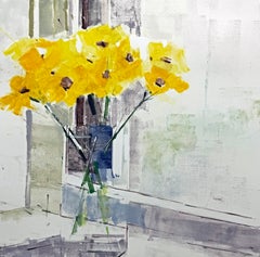 Lisa Breslow "Yellow Flowers 3" 2026, monotipo su carta