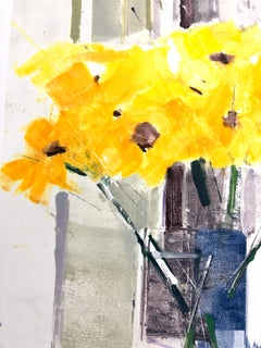 Lisa Breslow "Yellow Flowers 3" 2026, monotipo su carta