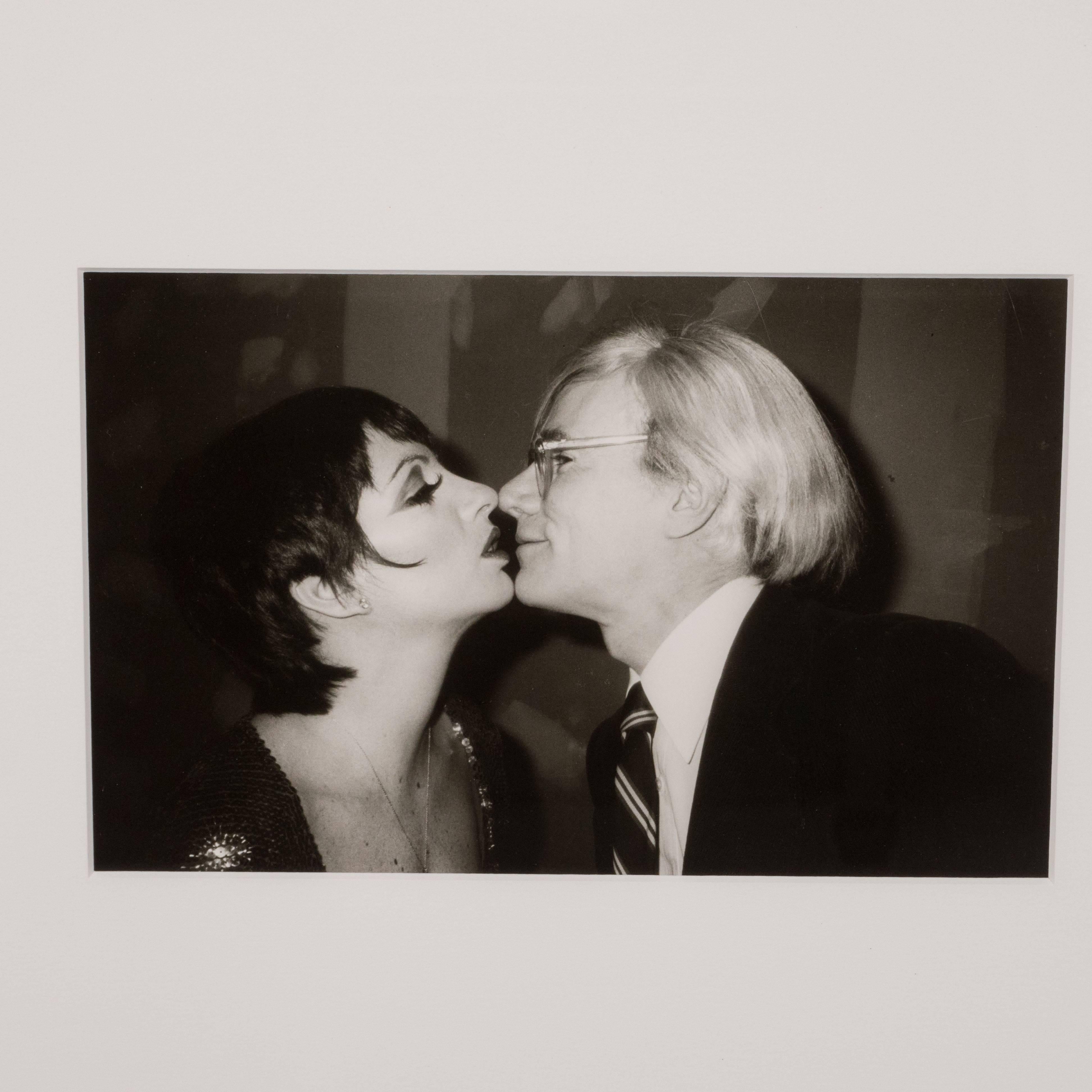 Original Christopher Makos Photograph of Andy Warhol and Liza Minelli 1