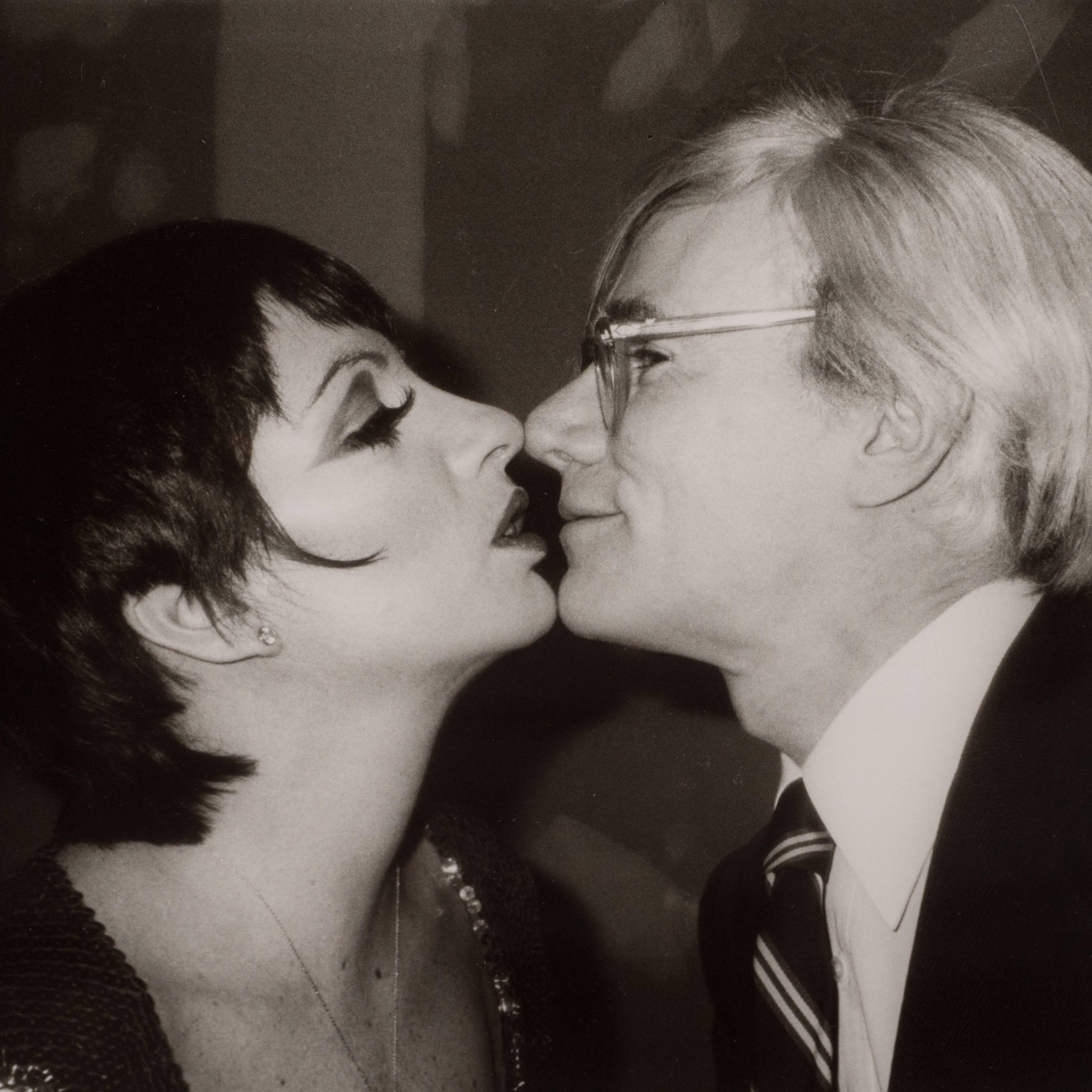 Original Christopher Makos Photograph of Andy Warhol and Liza Minelli 2