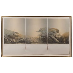 Large-scale Japanese Landscape in colors (triptych)