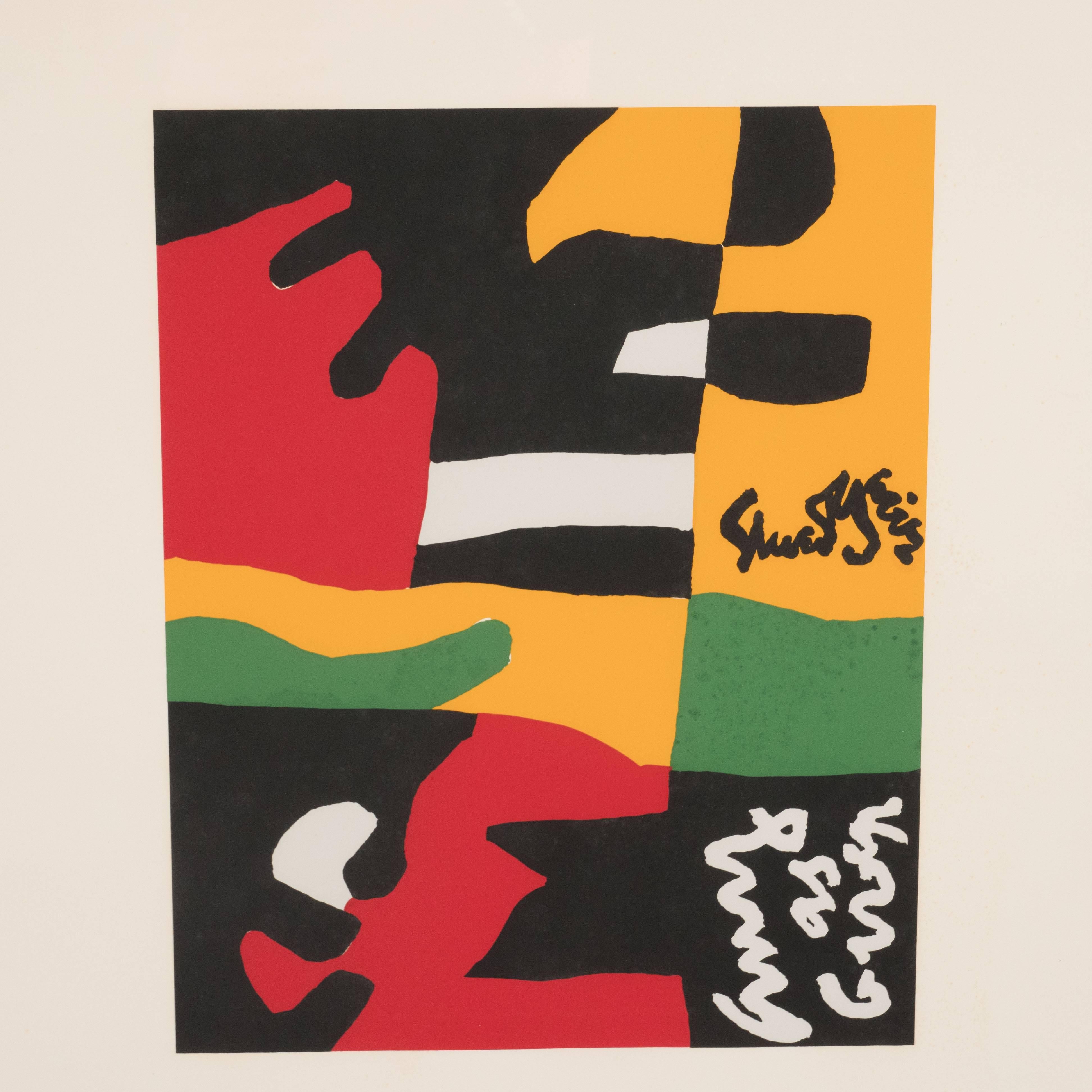 Composition by Stuart Davis
screen-print in colors, Circa 1965 
24.5