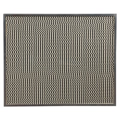 „Ohne Titel“ – Dynamische Op-Art-Collage-Komposition in einer monochromen Palette