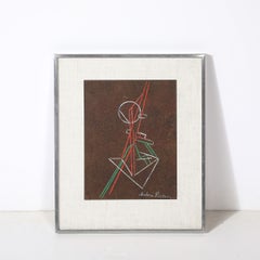 Antoine Pevsner Signed Abstract Composition Screenprint, 1961