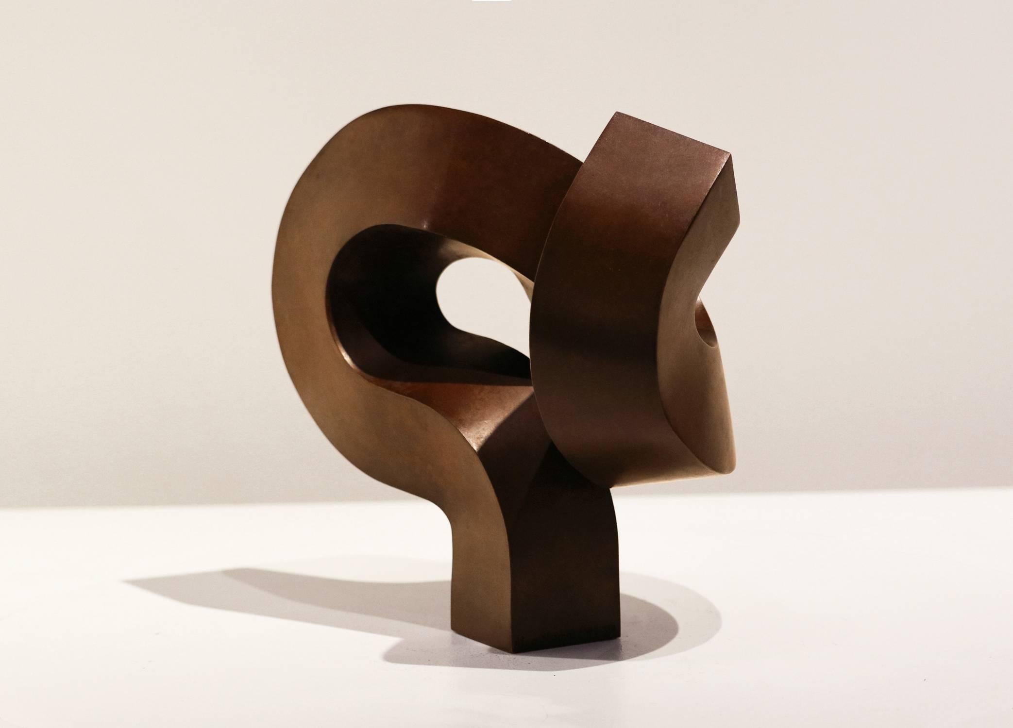 Delaunay's Dilemma - Gold Abstract Sculpture by Clement Meadmore