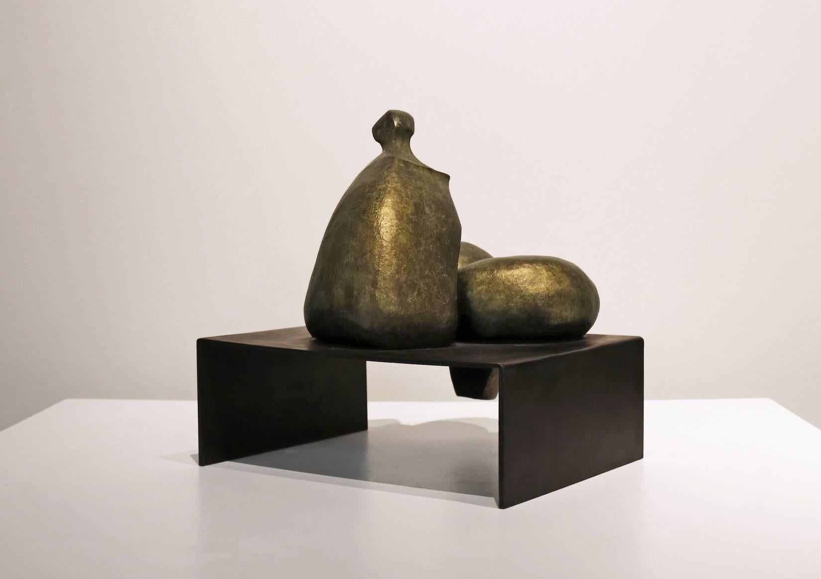 Seated 4 Miniature - Contemporary Sculpture by Robert Holmes