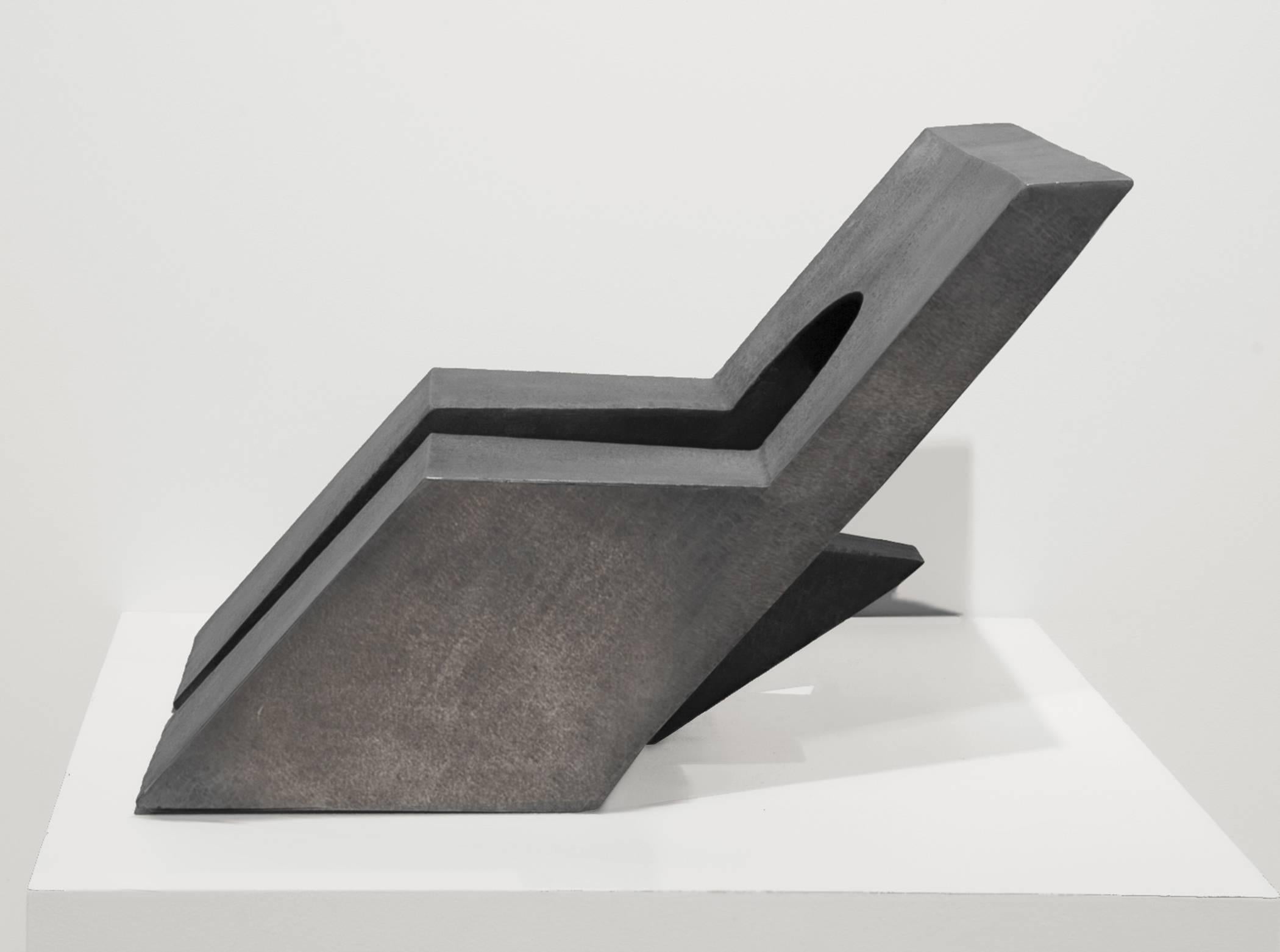House of the Poet, einzigartige Stahlskulptur einer Unikat (Grau), Abstract Sculpture, von Bella Feldman