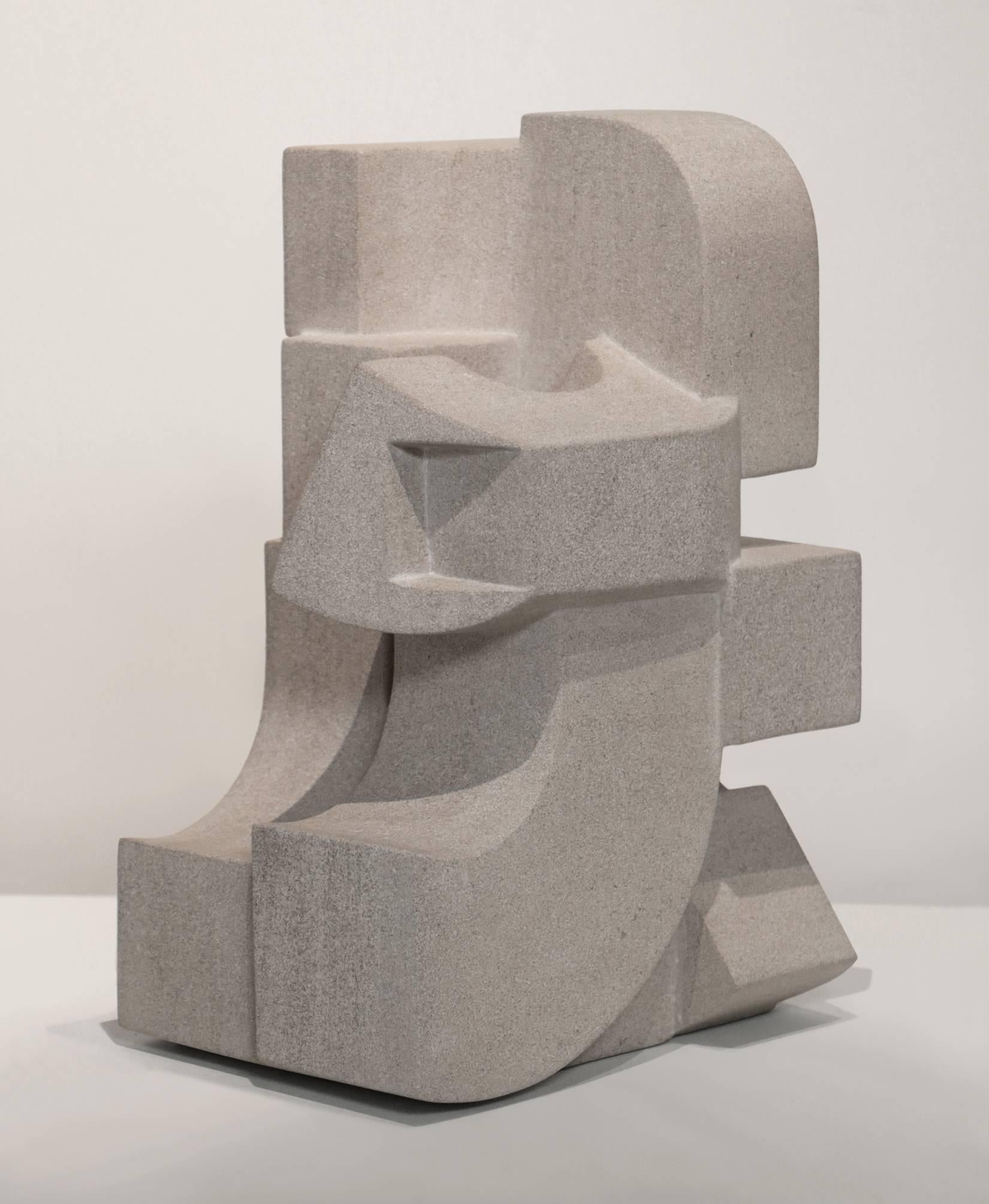 Euclidean Variation No. 8 - Gray Abstract Sculpture by Jeff Metz