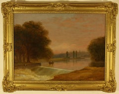 ‘Wier on the Scheldt River’, with Antwerp in the background