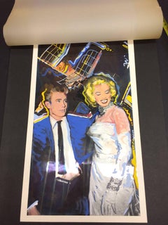 JAMES DEAN AND MARILYN  MONROE Original Artwork for 1984 Postcards
