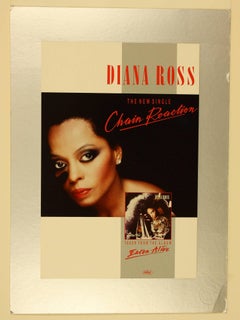 Vintage DIANA ROSS  20 x 30 Chain Reaction poster visual final version with stamp