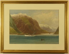 Antique The White Ladye at Odda Norway by Thomas Hart