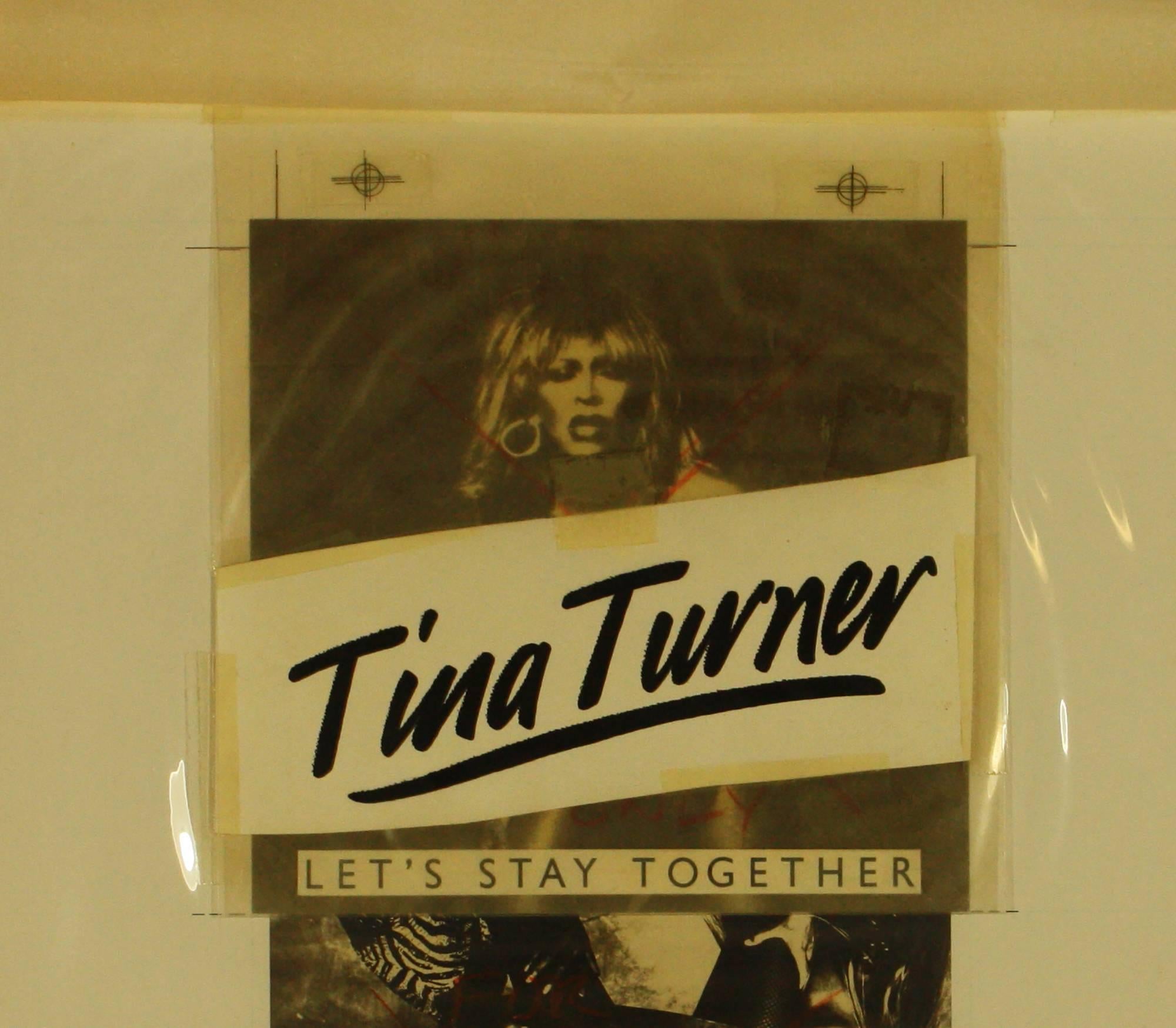                                                                TINA TURNER
                                                A PIECE OF MUSIC HISTORY 
        The Extremely rare UNRELEASED, ORIGINAL PRODUCTION ARTWORK  for 
                           