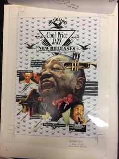 Original Artwork for Bluebird Artists album COOL PRICE JAZZ promo poster
