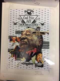 Original Artwork for Bluebird Artists album COOL PRICE JAZZ  promo poster   