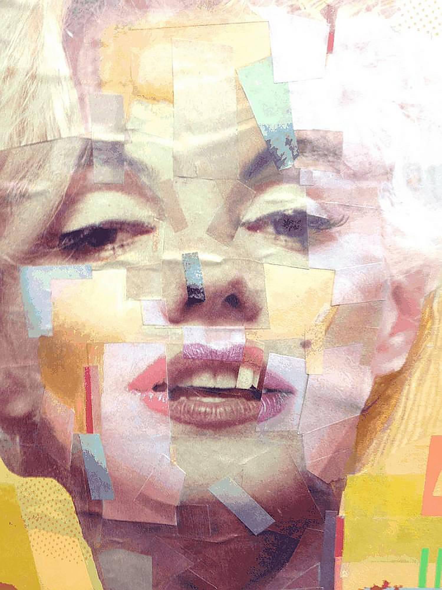Marilyn Monroe Original Collage Portrait by Andrew Eakins For Sale 1
