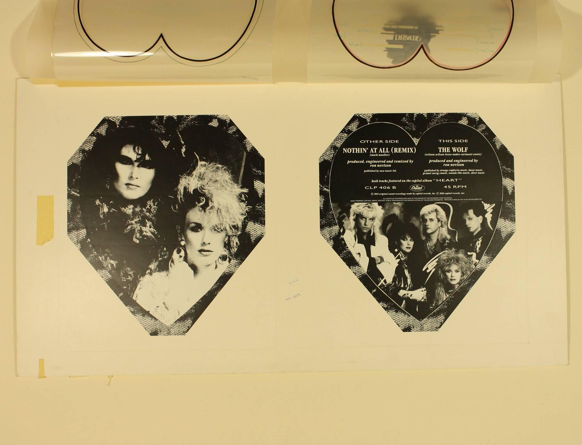 HEART Nothing at All The original Production artwork for  7 ins Picture Disc For Sale 1