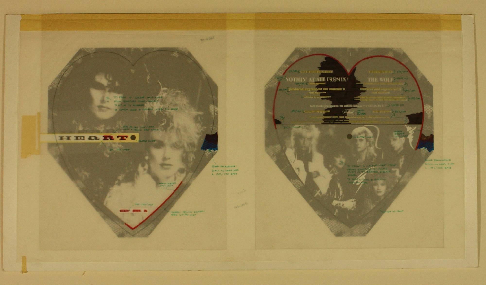 HEART Nothing at All The original Production artwork for  7 ins Picture Disc For Sale 2