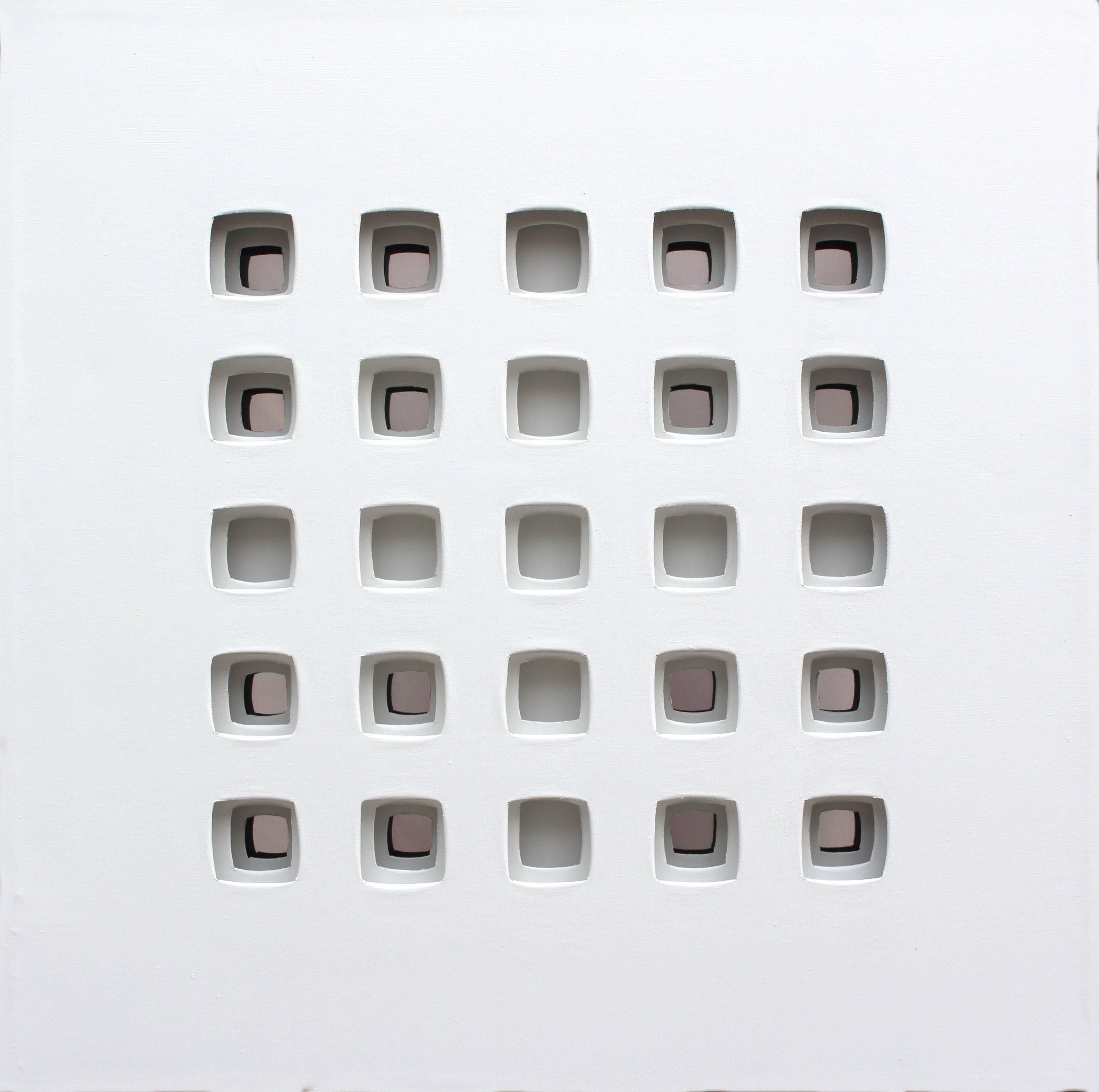 Vanna Nicolotti – Mandala Bianco

Carved and painted canvas and anodized metal, 2004

Dimensions: 60 x 60 cm
