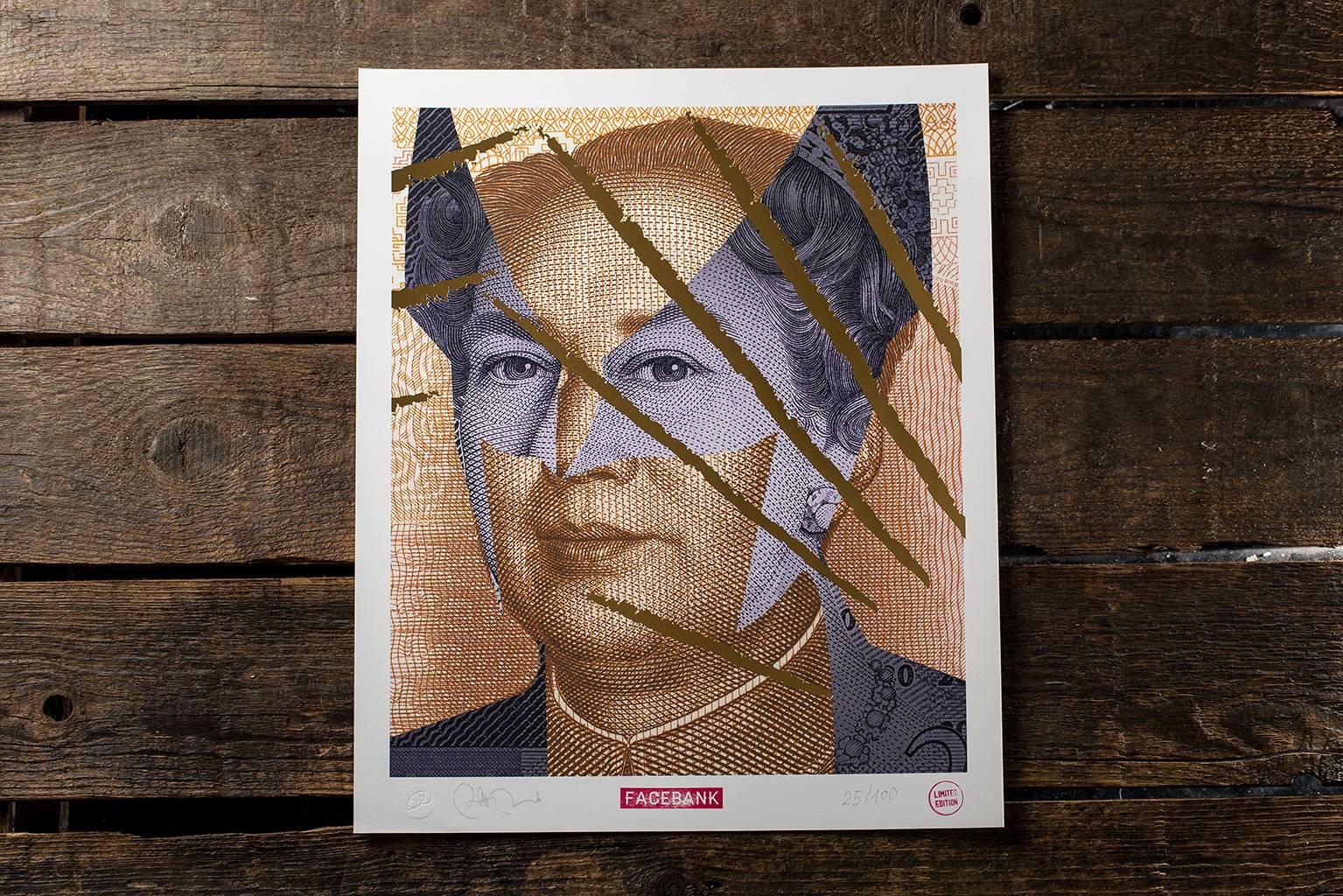 Alessandro Rabatti- Wolvbank

Technique: Digigraphy on Hahnemuhle paper and printed hot molded gold leaves.

Dimensions: 45.5 cm x 38.5 cm

Limited Edition of 100 