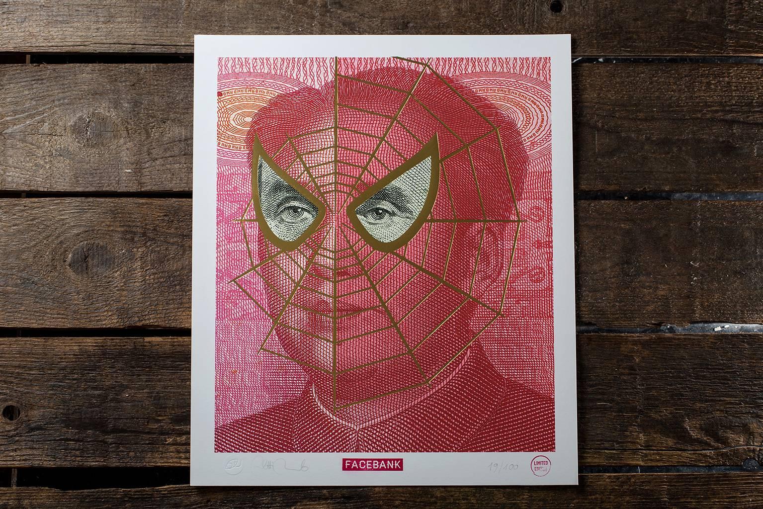 Spiderbank - Gold Print by Alessandro Rabatti