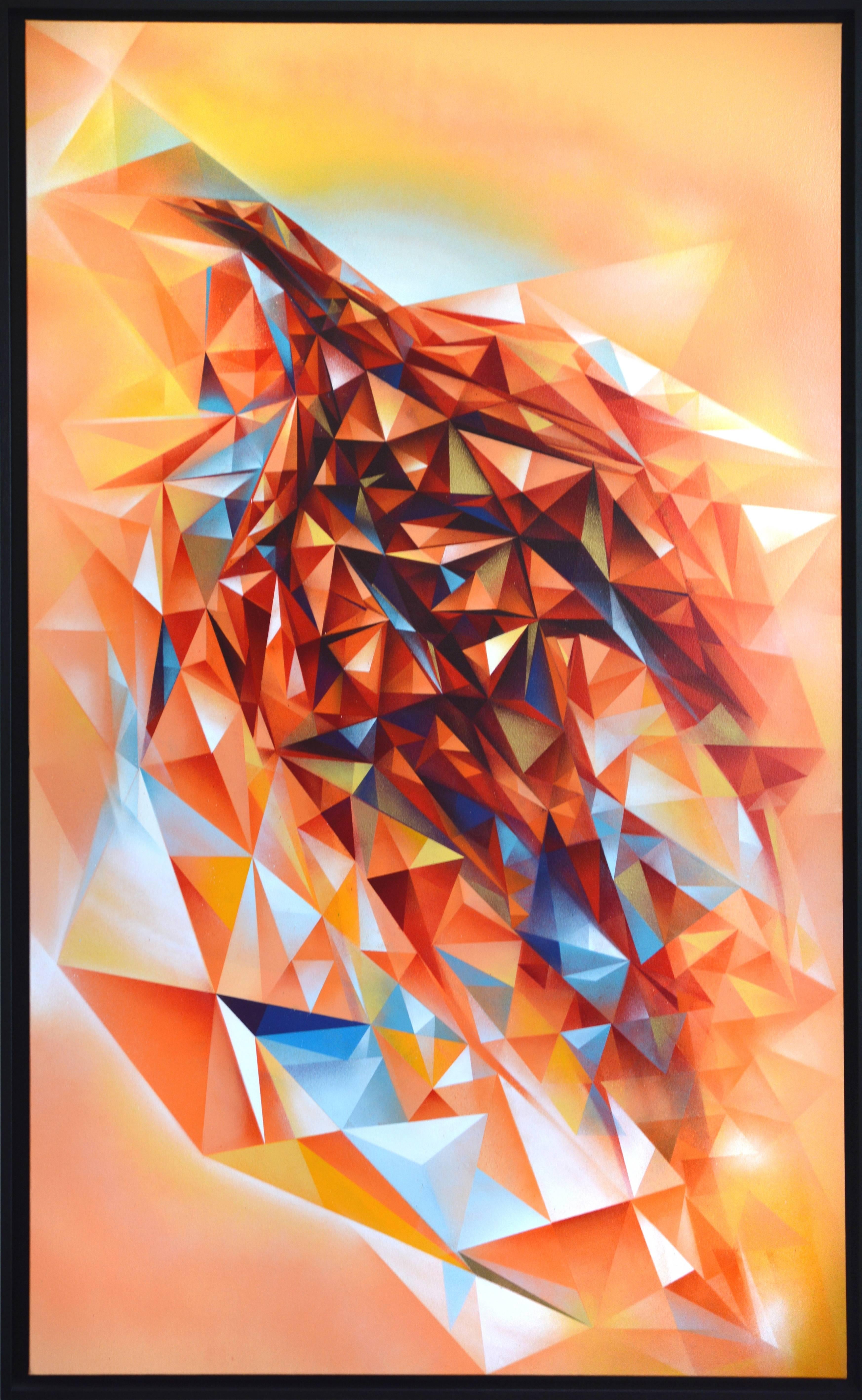 Laurent Peybernes Abstract Painting - Phénix