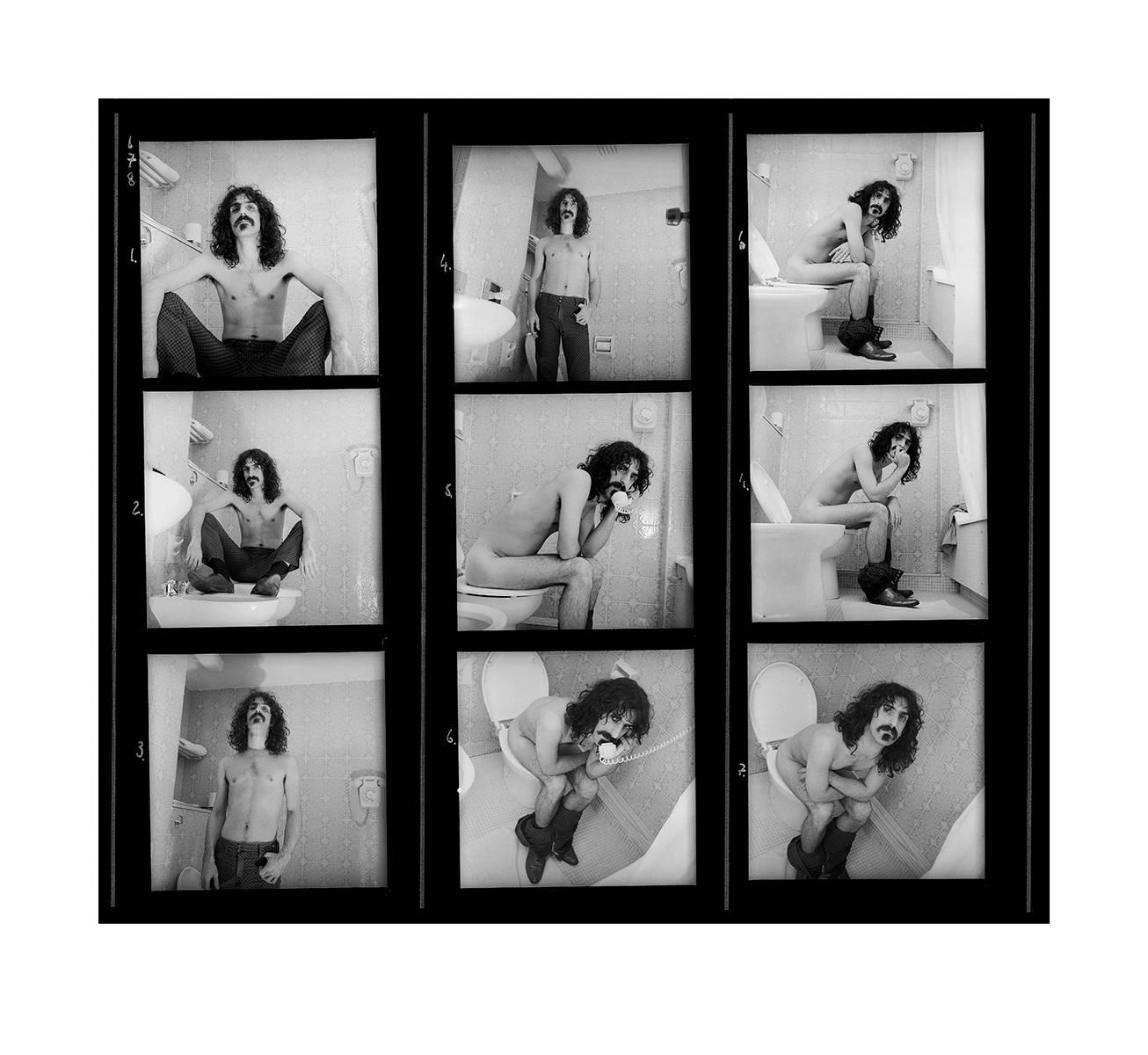 Robert Davidson Portrait Photograph - Frank Zappa Contact sheet (Zappa Krappa)