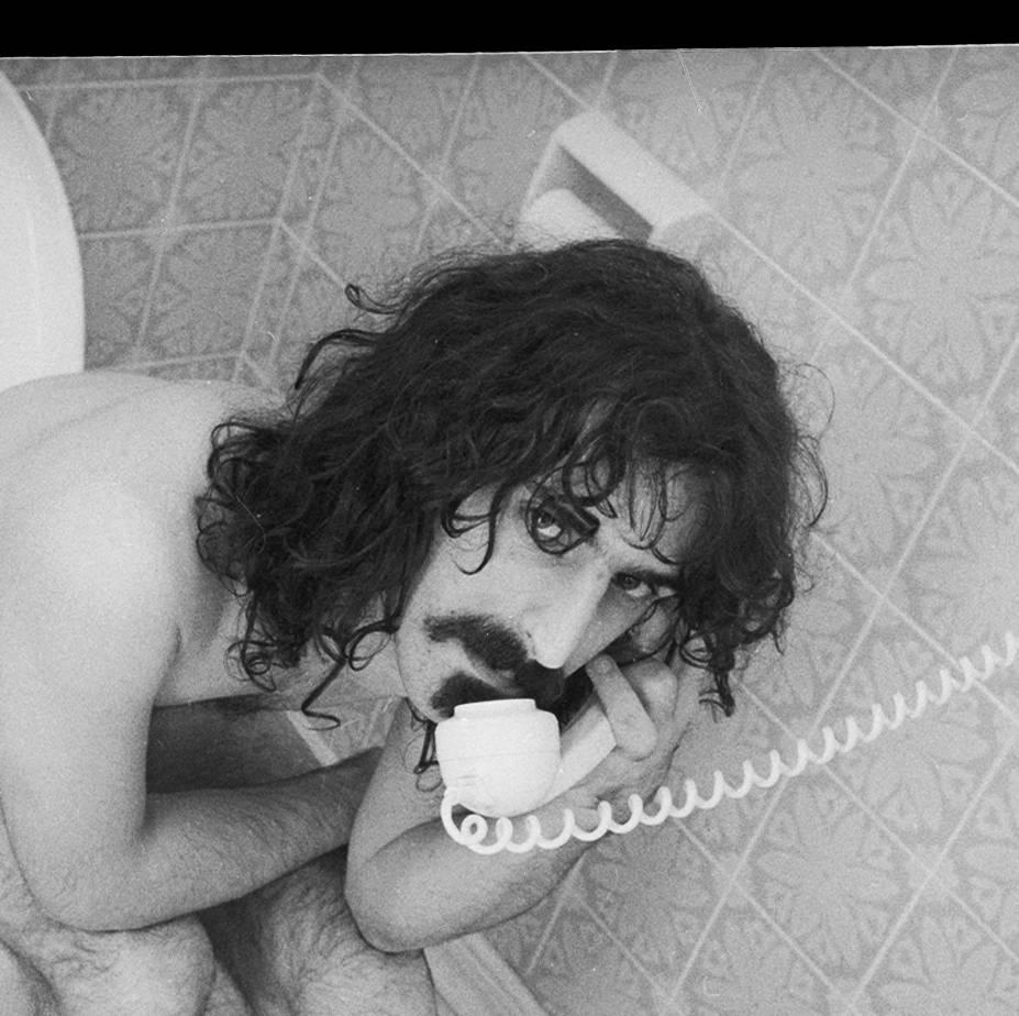 Frank Zappa Contact sheet (Zappa Krappa) - Black Portrait Photograph by Robert Davidson