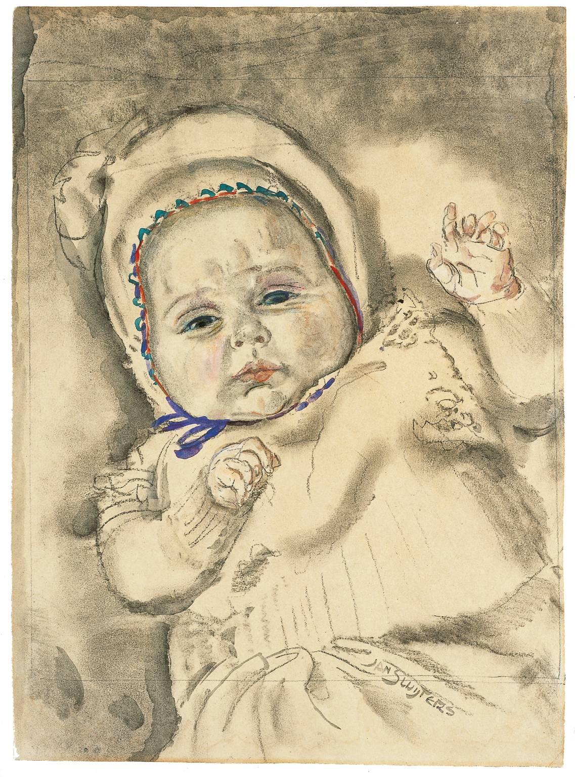 Jan Sluijters Portrait - A baby