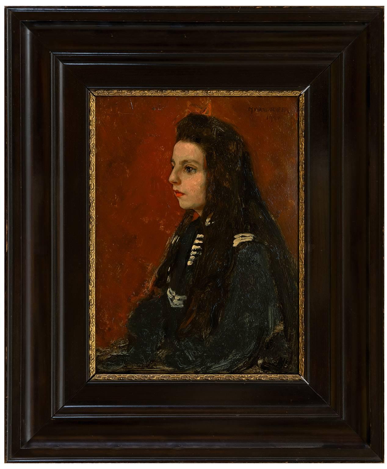 Maria Wilhelmina Wandscheer Portrait Painting - Portrait of Lucia W. Thueré