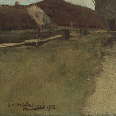 Landscape with windmills