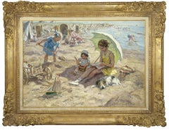 Children playing on the beach of Katwijk