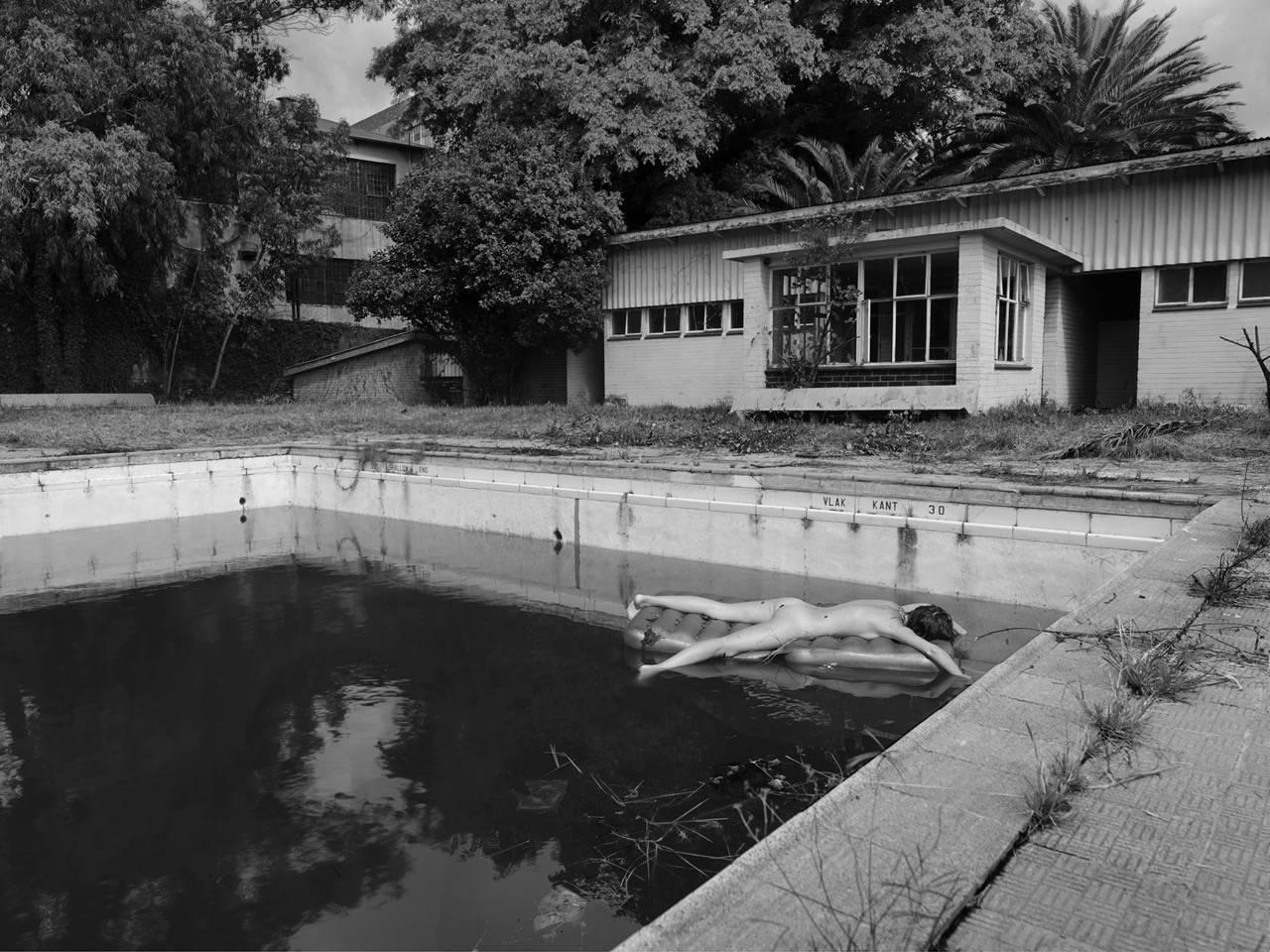 Michael Meyersfeld Black and White Photograph - Pool
