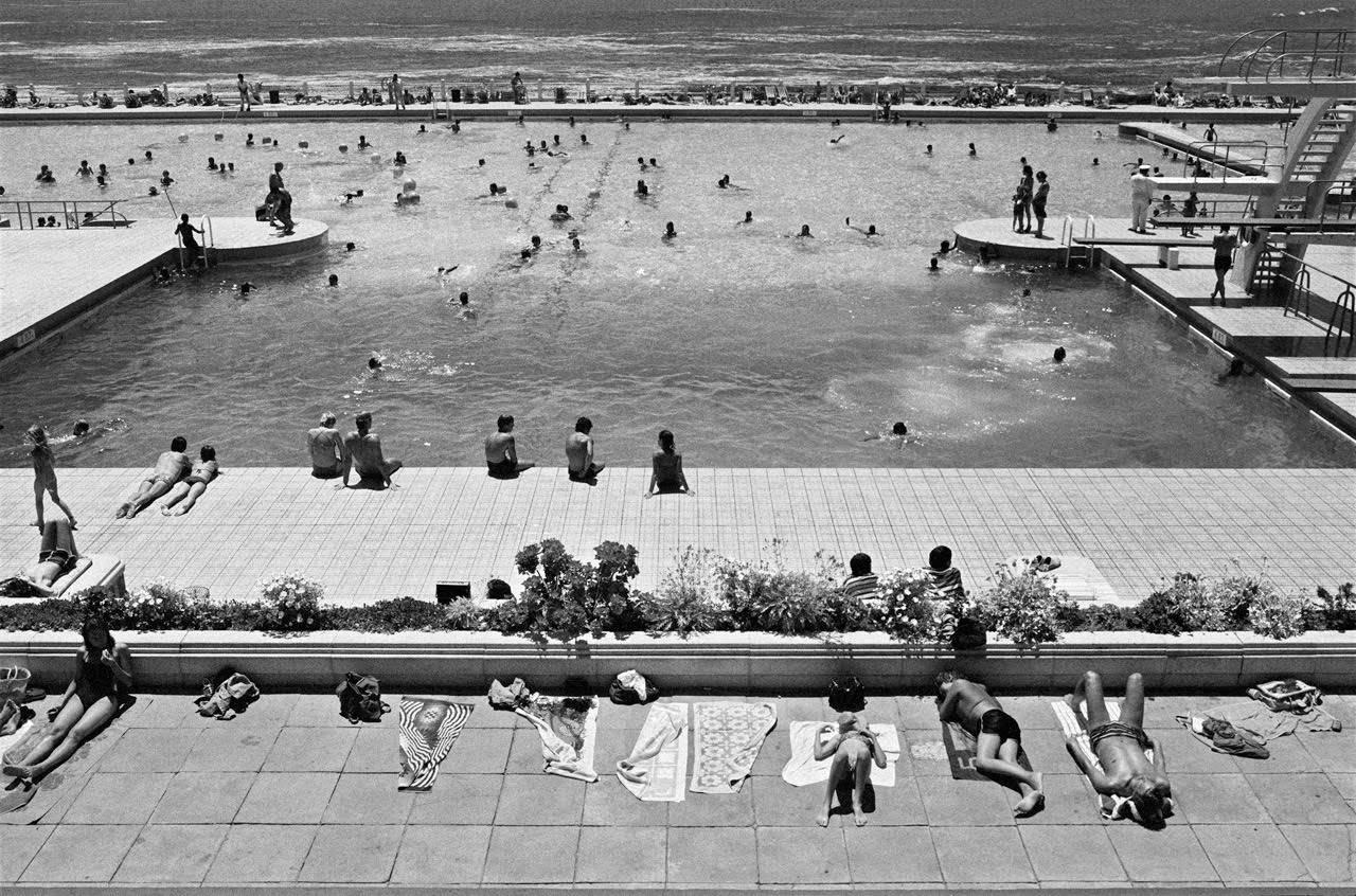 Michael Meyersfeld Black and White Photograph - Black and White Contemporary Photography: Sea Point Pool 1979