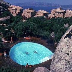 Pool at Porto Rotondo, Sardinia, 1982 - Limited Edition Estate Stamped C-Type