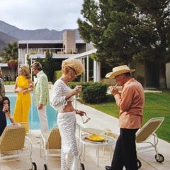 Slim Aarons, Poolside Chat, 1970 - 16" x 20" C-Type Color Photographic Print