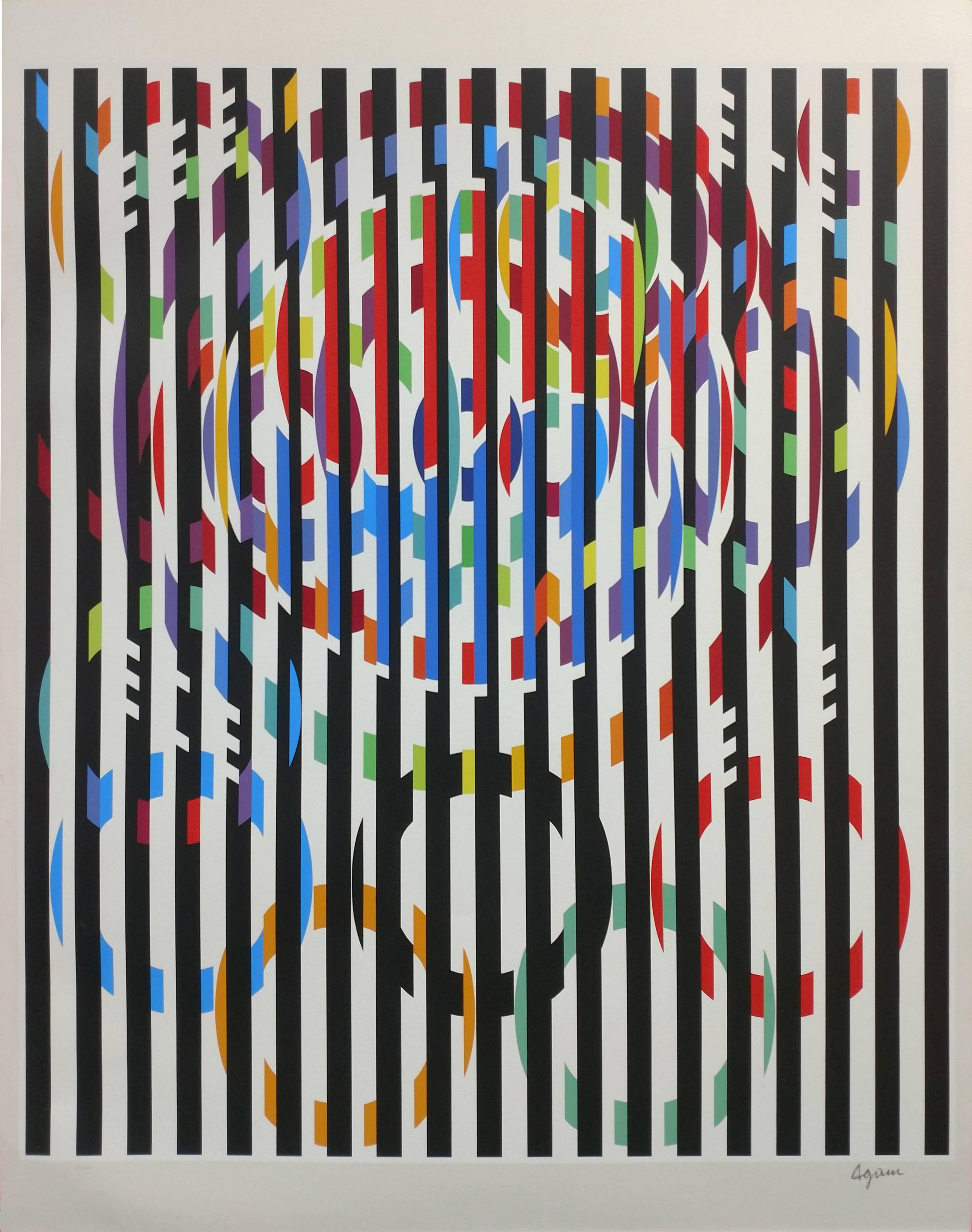Yaacov Agam Abstract Print - MESSAGE OF PEACE