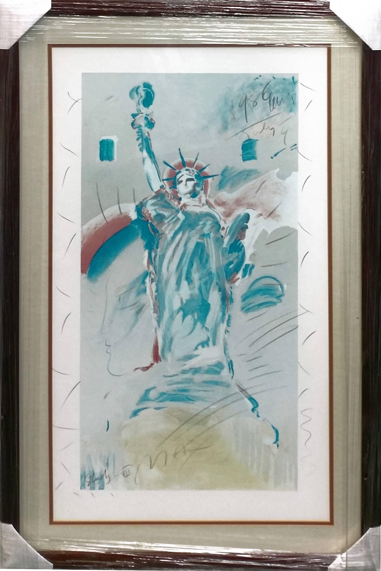 STATUE OF LIBERTY - Print by Peter Max