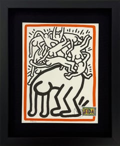 Fight AIDS Worldwide Lithograph, Pop Art, Estate Signed, Edition 583/1000
