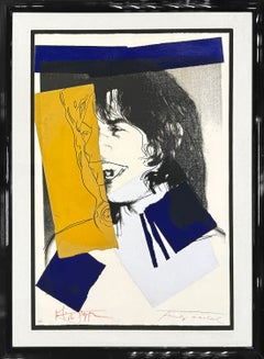 Mick Jagger FS II.142 Sérigraphie sur papier, Pop Art, double signature, 1975