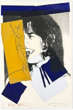 Mick Jagger FS II.142 Sérigraphie sur papier, Pop Art, double signature, 1975