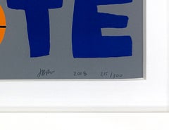 VOTE, Hand Signed Screen Print, Edition of 300, Framed, 2018