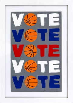 VOTE, Hand Signed Screen Print, Edition of 300, Framed, 2018