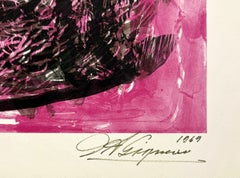 „El Amante“, seltene, handsignierte Lithografie, Auflage: 100, gerahmt, 1969