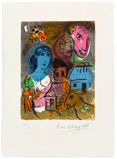XXe Siecle – Omaggio a Marc Chagall, litografia firmata a mano, Mourlot 572