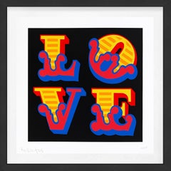 LOVE, Hand Signed Screen Print, Street Art, 31 x 31 in. Framed, 2018