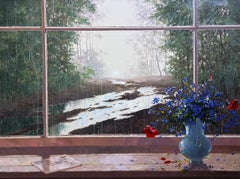 Sun Showers, Large Hand signed Giclee on Canvas, 30 x 40 in. Stretched